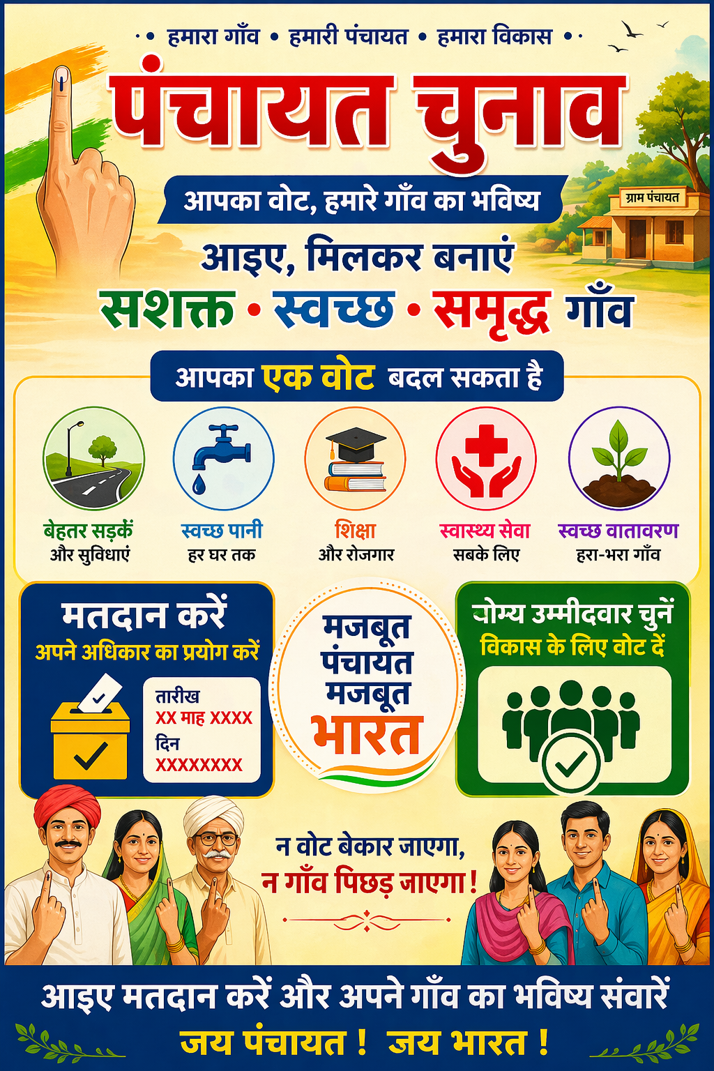 color full poster for election